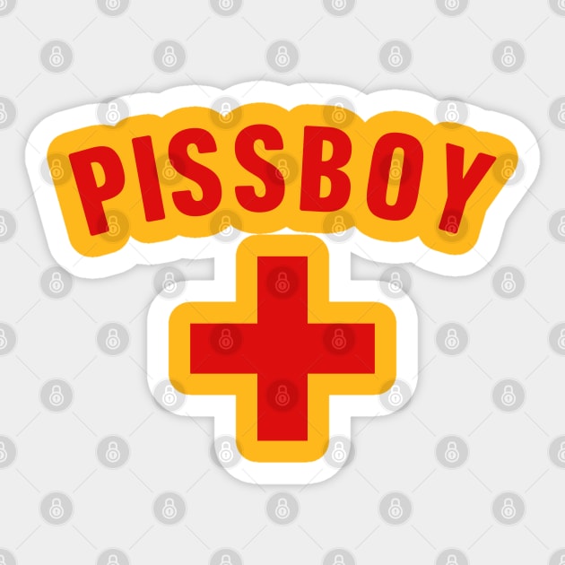 Pissboy Pee Paramedic Lifeguard Sticker by TextTees